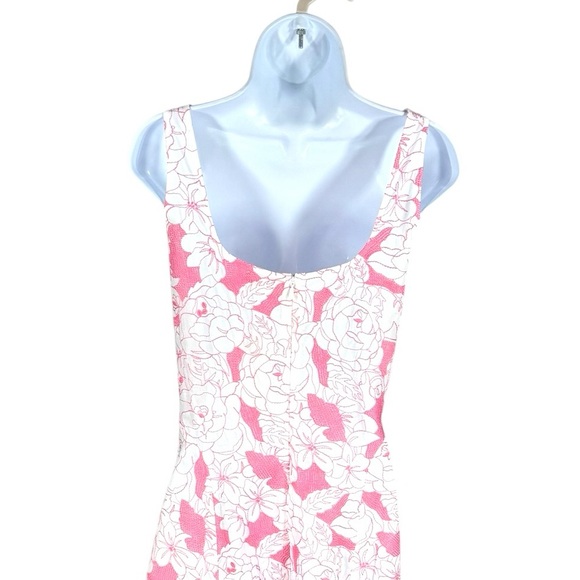 Three Graces London Ada Embroidered Cotton Midi Dress Pink Size 16 NWT Resort - Picture 9 of 12